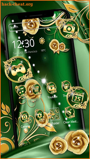 Elegant Gold Flower Theme🏵️ screenshot