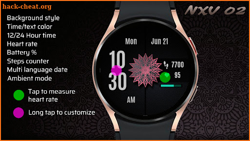 Elegant ladies watchface NXV02 screenshot