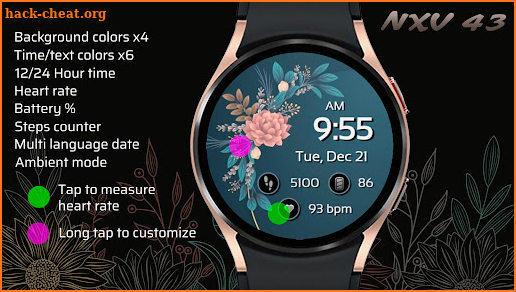 Elegant style watchface NXV43 screenshot