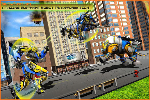 Elephant Robot Vs Lion Robot Transform War Games screenshot