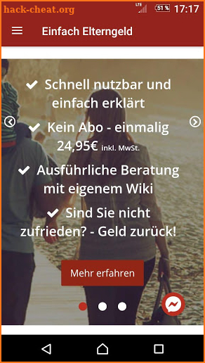 Elterngeld App screenshot