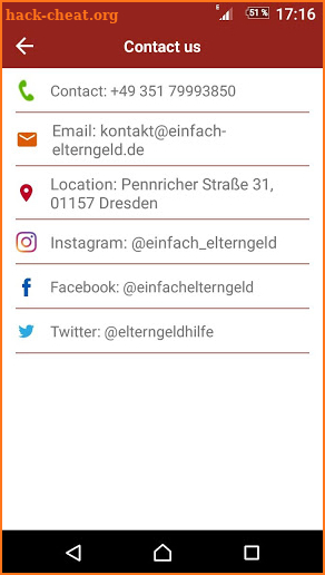 Elterngeld App screenshot