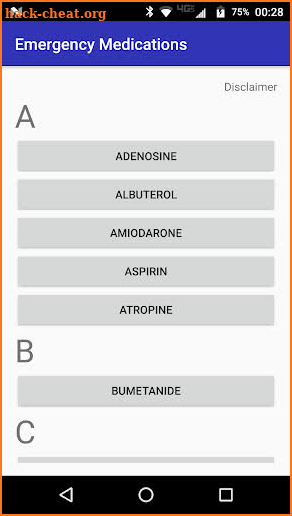 Emergency Medication Reference screenshot