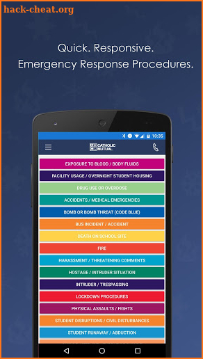 Emergency Response Procedures screenshot