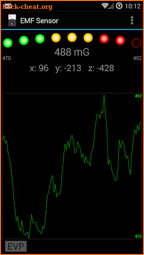 EMF Sensor screenshot