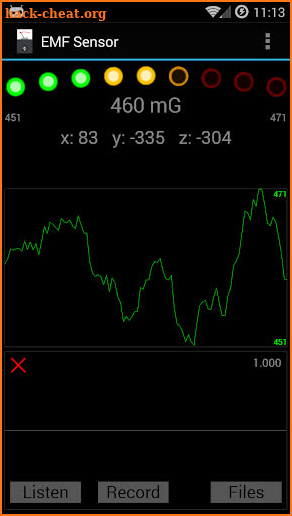 EMF Sensor screenshot