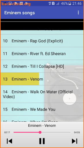 Eminem songs Music screenshot