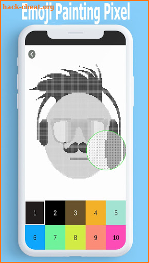 Emoji Color By Number, emojis face game, emoji art screenshot