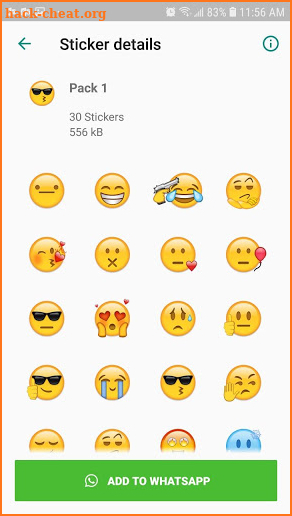 Emoji stickers for WhatsApp (WAStickerApps) screenshot