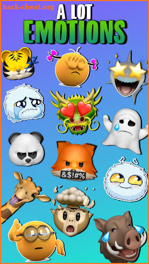 😆 EMOJIS WAstickerApps Funny Expressions 3D screenshot