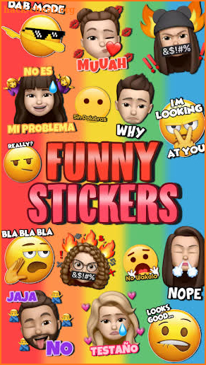 💥 EMOJIS with Funny PHRASES 3D WAstickerApps screenshot