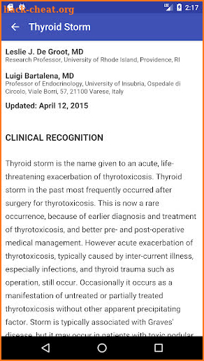 Endocrine Emergencies screenshot