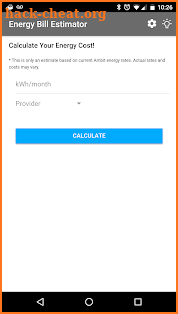 Energy Bill Estimator screenshot