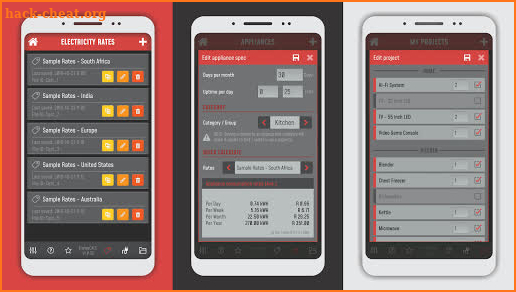 EnergyCALC - Energy consumption & cost calculator screenshot