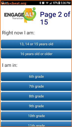 Engage AL Transition Planning screenshot