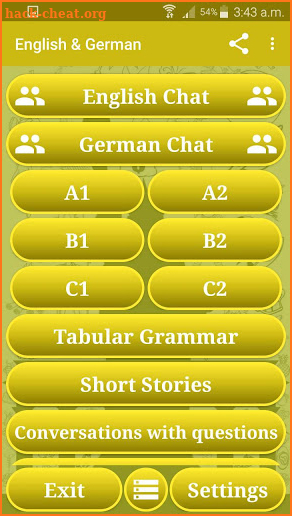 English and German screenshot