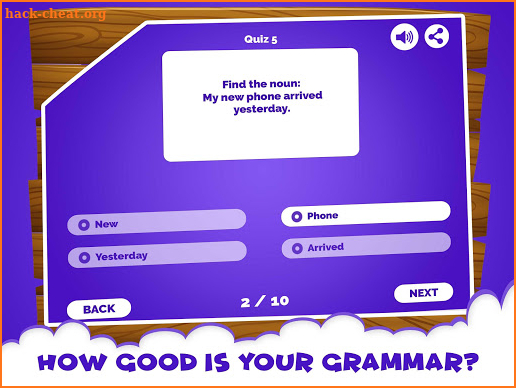 English Grammar Noun Quiz Game screenshot