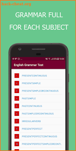 English Grammar Test screenshot