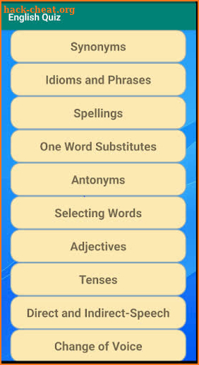 English Quiz screenshot