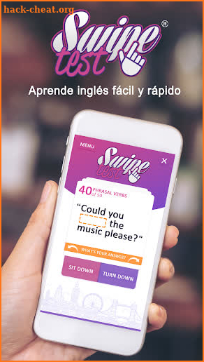 English Swipe Test - Aprende inglés screenshot