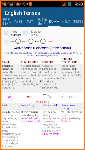 English Tenses screenshot