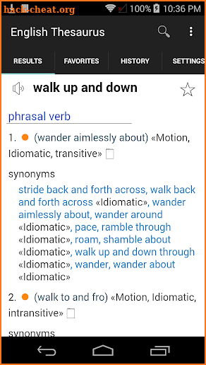 English Thesaurus screenshot