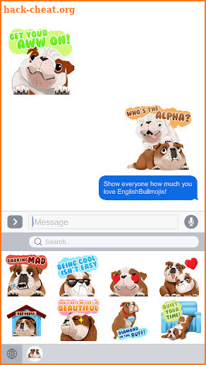 EnglishBullMoji Stickers screenshot