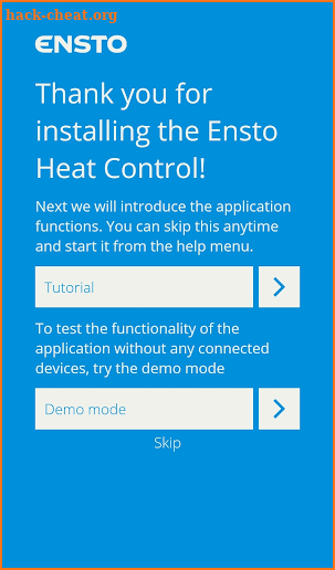 Ensto Heat Control App screenshot