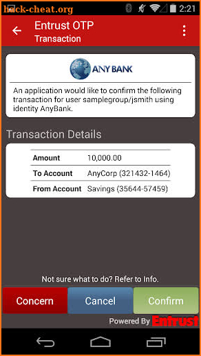 Entrust IdentityGuard Mobile screenshot