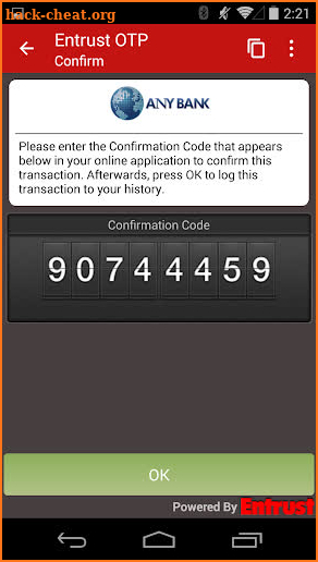 Entrust IdentityGuard Mobile screenshot