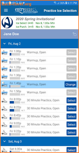 EntryEeze For Skaters & Teams screenshot