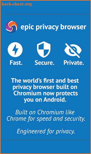 Epic Privacy Browser with AdBlock, Vault, Free VPN screenshot