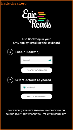 Epic Reads Bookmoji Keyboard screenshot