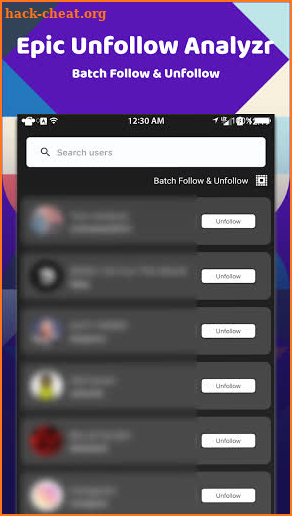 Epic Unfollow Analyzr screenshot