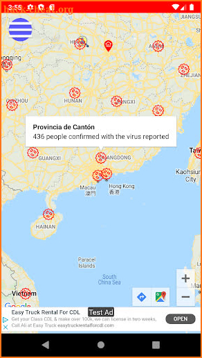 EpidemicsMap screenshot