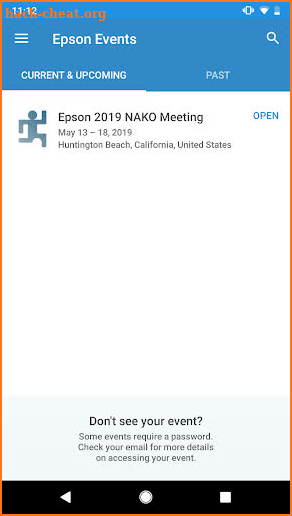 Epson Events screenshot