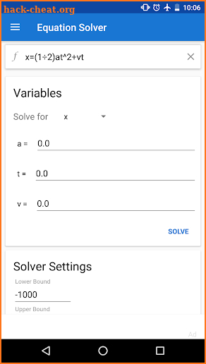 Equation Solver screenshot