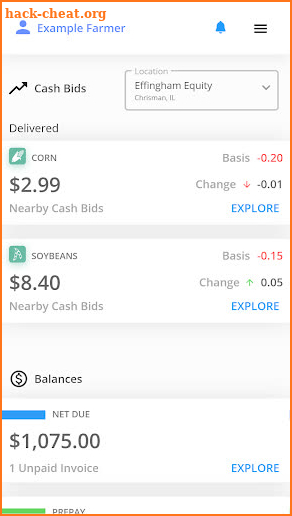 Equity My Account screenshot