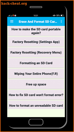 Erase And Format SD Card Tricks Guide screenshot