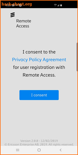 Ericsson Remote Access 2.0 screenshot