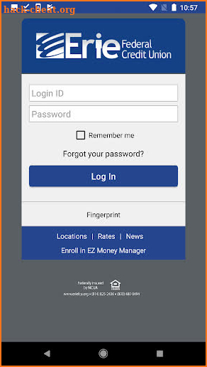Erie FCU Mobile App screenshot