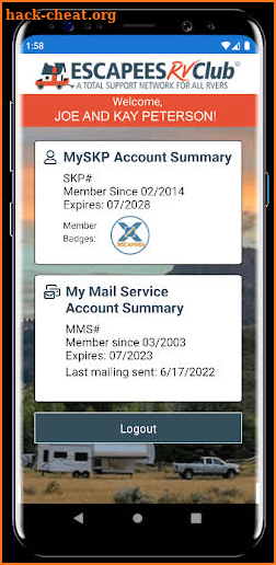 Escapees RV Club Mobile App screenshot