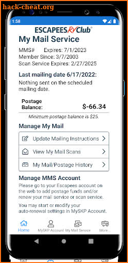 Escapees RV Club Mobile App screenshot
