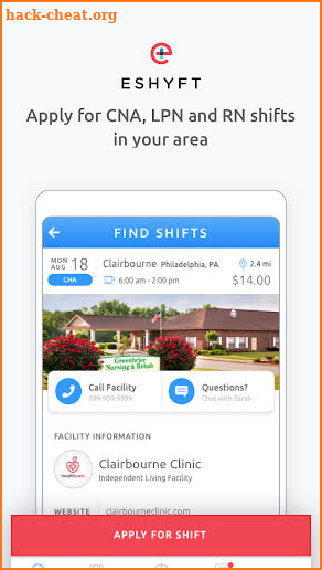ESHYFT for Nurses - CNA, LPN, RN’s screenshot