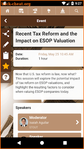 ESOP Events screenshot