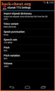 eSpeak screenshot