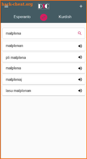 Esperanto - Kurdish Dictionary (Dic1) screenshot