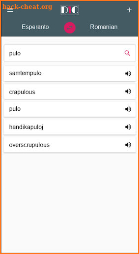 Esperanto - Romanian Dictionary (Dic1) screenshot