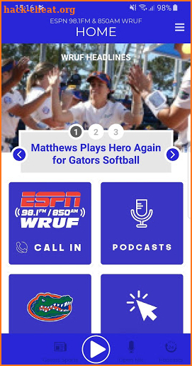 ESPN 98.1FM & 850AM WRUF screenshot