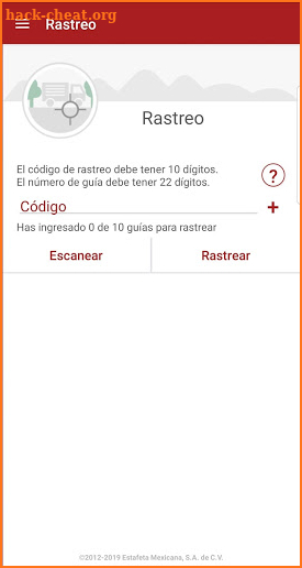 Estafeta Móvil screenshot